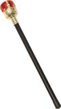 Bristol Novelty Ltd Bristol Novelty Koninklijke scepter met rode steen - 45 cm