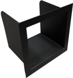 Badkamerplanet Inzetstuk RVS Mat Zwart tbv Inbouw Toilet Reserve Rolhouder