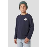 Me & My Monkey rechtvallende longsleeve met backprint - bleu foncé
