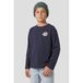 Me & My Monkey rechtvallende longsleeve met backprint - bleu foncé