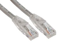 RS PRO Ethernetkabel Cat.6, 0,5 m, grijze patchkabel, A RJ45 U/UTP stekker, B RJ45, PVC