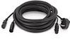 Gear4music DMX- en UK IEC-combinatiekabel, 5 m, Zwart