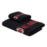 AC Milan GIL S.R.L. AC Milan handdoekenset, 50 x 100 – 100% katoen, gewicht: 400 g/m² – zwart, Classic Crest. Voor alle Rossoneri fans – Officieel product van Ac Milan