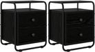 vidaXL Table de chevet chêne noir bois d'ingénierie