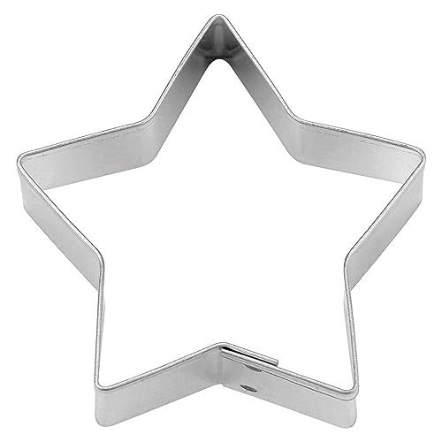 Staedter Star Cookie Cutter, 5-Pointed, Silver, Stainless Steel, 7 cm