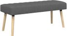 vidaXL - Canalisé - Canapé - Gris foncé - 110 x 40 x 46 cm - Tissu