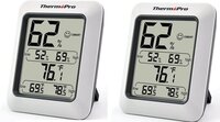 Thermo Pro TP50 Digitale Thermometer voor binnen - met Vochtigheidsmeter - Hygrometer Digitaal - Set van 2 - Grijs