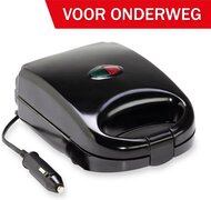 Multistore 2002 All Ride Sandwichmaker 12V Sandwichmaker 12 volt voor onderweg controlelampjes-clipsluiting - zwart