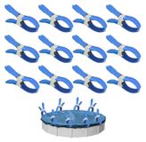 Set van 12 Metalen Clips voor Zwembadzeil met Beschermfilm