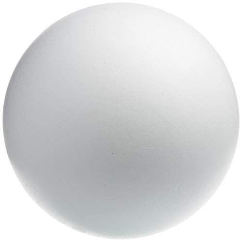 RAYHER 3306300 grote, vulbare polystyreen ambachtelijke bal voor decoratie, tweedelige bal, holle piepschuim bol, diameter 40 cm, wit