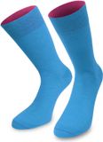 normani 1 paar sokken „Bi-Color“ turkoois/berry Schoenmaat 47-50 Unisex Katoen/Polyamide/Elastaan