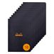 RHODIA 119189Cpack - Set van 10 Geniete Notitieboeken Zwart - A5 - Gelijnd - 96 Pagina's - Clairefontaine Wit Papier 80 g/m² - Soepele, Stevige en Waterafstotende Omslag van Gecoat Karton