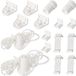 Merkloos 17mm Klemrolgordijn Reserveonderdeel Montageset - Rolgordijn Houder Venste - Plastic Rolgordijn Beslagen - Roller Blind Fittings - Vervanging(Wit)
