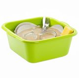 Plasticforte Afwasteil - Vierkant - Kunststof - Groen - 10 Liter