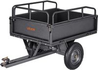 VEVOR Kipper Aanhangwagen Kantelwagen voor Het Trekken Achter ATV Aanhangwagen 142x76x70cm