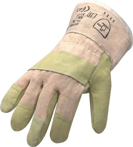 Asatex Handschoen | maat 10,5 geel | varkensleer | EN 388 PSA-categorie II | 12 paar - 88PAWA