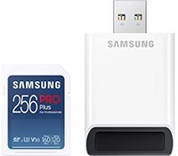 Samsung PRO Plus 256GB SDXC UHS-I U3 160MB/s Full HD & 4K UHD geheugenkaart incl. kaartlezer (MB-SD256KB/WW)