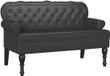 vidaXL Chesterfield Bank Zwart Kunstleer