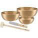 Meinl Sonic Energy Energy Therapy Klankschalenset, 700-1400 g (SB-E-3100) | 3-delig, 16,2/19,9/22,9 cm, handgemaakt, incl. 3x hoes, 3x vilten ring, 1x hamer, 1x rasp, bronzen legering