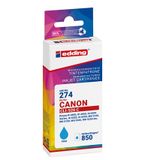 Edding EDD-274 Inktcartridge Compatibel Cyaan (vervangt Canon CLI-526C)