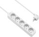 Allteq - Stekkerdoos met penaarde - 5-voudig - 1,5 meter - Wit