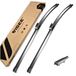 Visee Hexa - Balai d'essuie-glace - 580/530 - Aérodynamique - Résistant aux UV - Noir - Flatblade - Avant - 58 cm