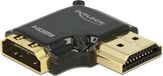 Delock Compacte Premium HDMI adapter - 90° haaks naar links - versie 2.0 (4K 60Hz + HDR)