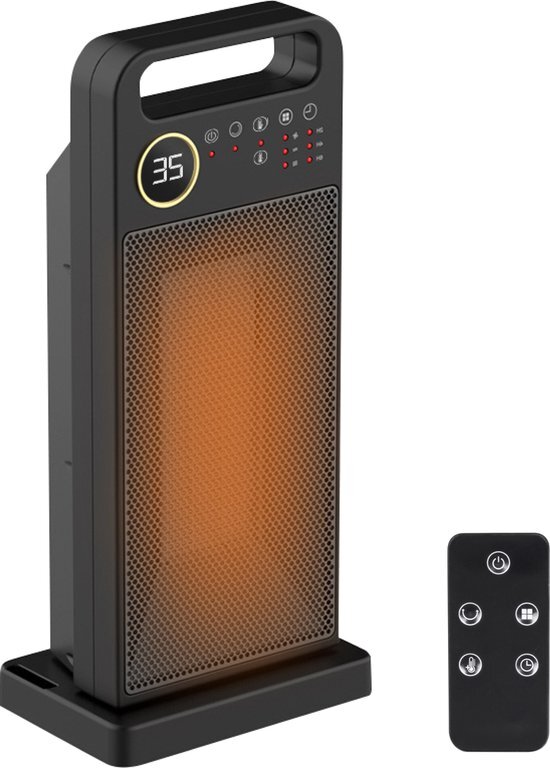 Nuvance - Elektrische Kachel - 2000W - Infrarood Terrasverwarmer - Keramische Kachel Verwarming - Ventilatorkachel