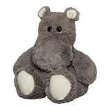 Warmies Bouillotte micro-ondable avec housse en peluche - Hippo gris