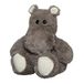 Warmies Bouillotte micro-ondable avec housse en peluche - Hippo gris