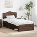 vidaXL Cadre de lit Chêne Brun Pin Massif 90 x 190 cm