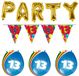 Folat 13 jaar versiering pakket - PARTY letters en 16x ballonnen met 2x plastic vlaggetjes - 13e verjaardag - feestartikelen