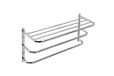 Croydex QM261841 Verchroomd zacht stalen wandhanddoekenrek en extra rails, 21,5 x 63 x 30 cm