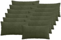 vidaXL Kussensloop - 12 stuks - ALMELO - Groen - 40 x 80 cm - Corduroy