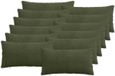 vidaXL Kussensloop - 12 stuks - ALMELO - Groen - 40 x 80 cm - Corduroy