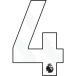 Avery Dennison Flockprinten Premier League 2023 4 Short Blanc/Noir