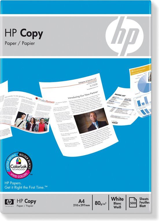 HP Copy A4 papier - 5 x 500 vel - 80 grams - Wit