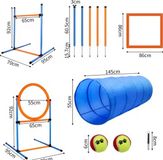 Topmast Agility Set Combi Trainingsuitrusting 4 Delig - Blauw Oranje