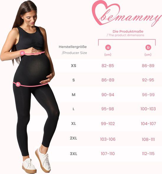 Be Mammy BE-BE20-230-LE Zwangerschapsleggings Dames - Marineblauw - XL
