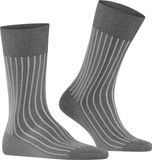 FALKE Shadow gedessineerd katoen sokken heren grijs - maat 43-44