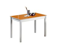 ASTIMESA Fija keukentafel, metaal, oranje, 110 x 70 cm