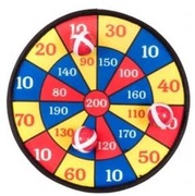 Kids fun dartbord klittenband 28 cm 4-delig