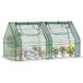 Serre pour plantes de jardin avec 2 couvertures en PE et PVC, structure en acier - Vert 180x90x90cm