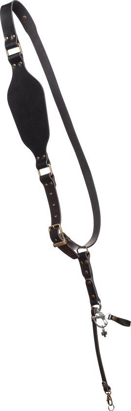The Hantler Camera Shoulder Strap - Black/Brass - Regular