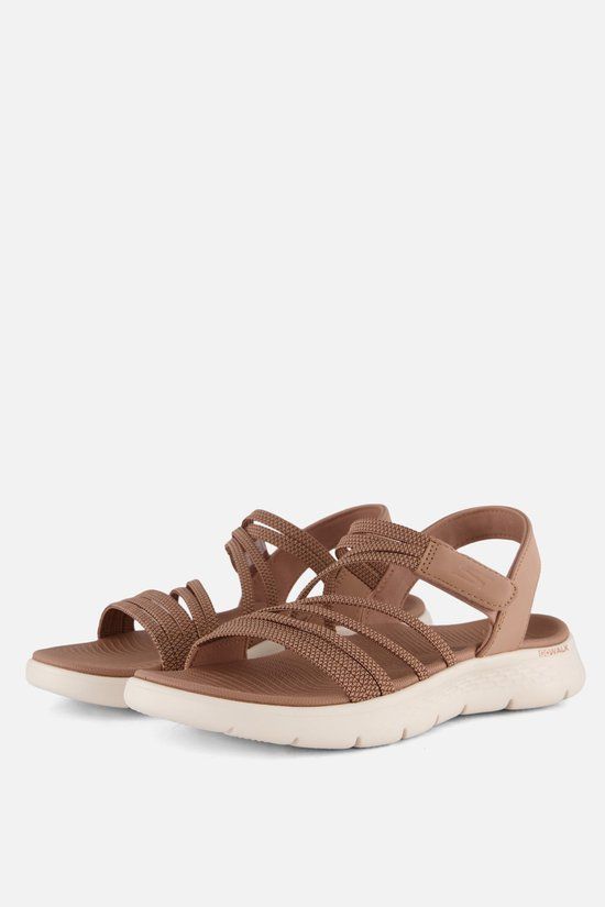 Skechers Go Walk Flex Sandalen cognac Textiel - Maat 39