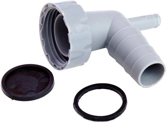 KIRCHHOFF ECO-SAVE KS Apparaataansluiting Kunststof 90° - Grijs - 1"x3/4"T - met Condensaataansluiting