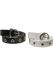 Urban Classics Unisex synthetische lederen oogriem 2-pack riem, zwart/wit, S/M