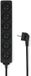 Nedis Stekkerdoos - France / Type-E (CEE 7/6) - 6-wegs - 1.50 m - 3680 W - 16 A - Zwart