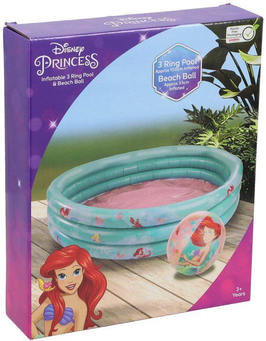 Sambro Zwembad Ariel - 3 Ringen - Blauw - Vierkant - Opblaasbaar - Kinderbad - 150 cm Diameter
