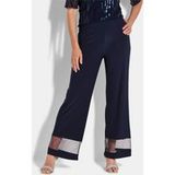 Goldner Stoffen broek Wijde broek VERA met mesh-details